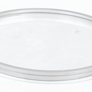 A clear plastic lid on a white background