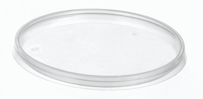 A clear plastic lid on a white background