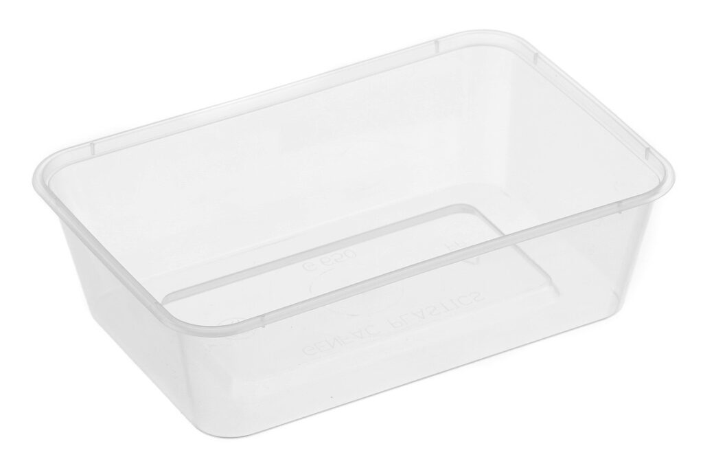 650ml Plastic Container Rectangle – Take Away (118mm X 175mm Diameter 